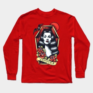 Maila Nurmi Vampira Tattoo Art Long Sleeve T-Shirt